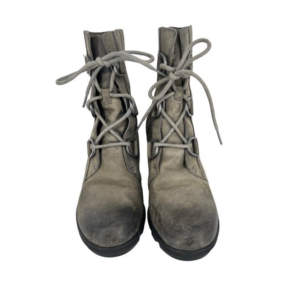 Sorel Joan Of Arctic Wedge II Boots Quarry Slate Gray Size 7 - Picture 9 of 16